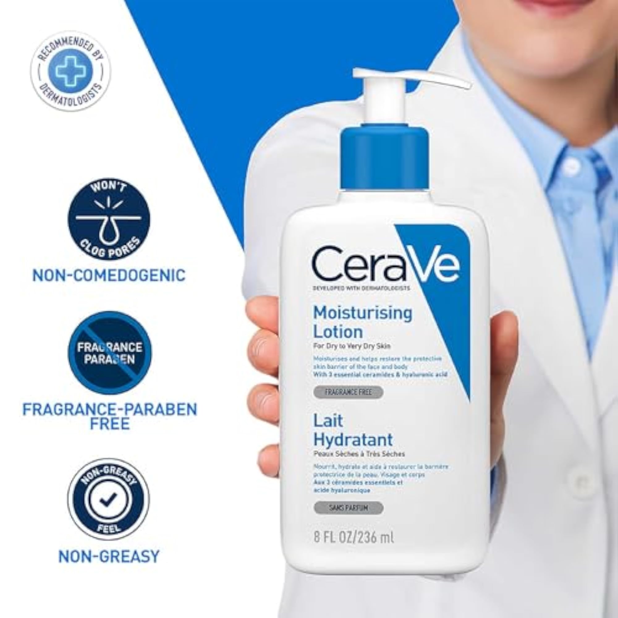 CeraVe Moisturizing Cream for Dry Skin, Essential Care